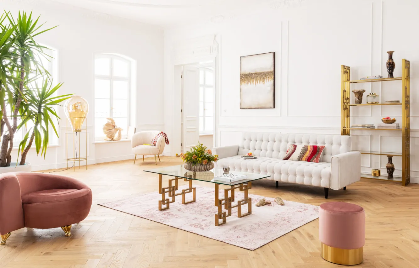 Best KARE Design Sofa rozkładana Milchbar 219 cm beżowa - KARE