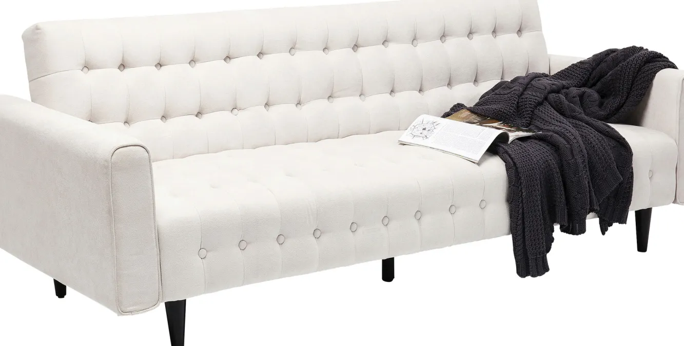 Best KARE Design Sofa rozkładana Milchbar 219 cm beżowa - KARE