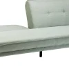 Discount KARE Design Sofa rozkładana z podłokietnikami 222x86 cm jasnozielona na brązowych nóżkach - KARE