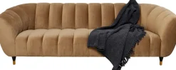 Fashion KARE Design Sofa Spectra 245x71 cm brązowa welurowa - KARE