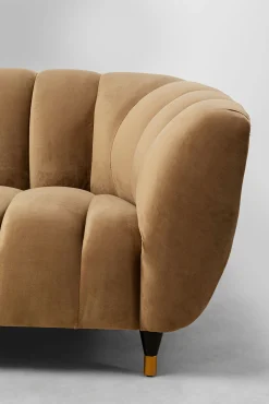 Fashion KARE Design Sofa Spectra 245x71 cm brązowa welurowa - KARE