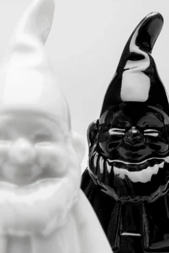 Best KARE Design Solniczka i pieprzniczka Gnome czarno-biała (2-szt) - KARE