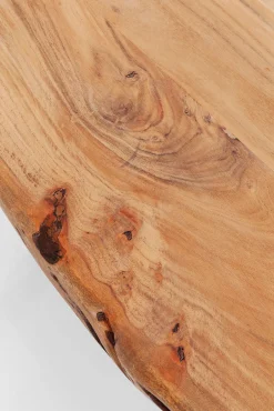 Sale KARE Design Stół 6-8 osobowy do loftu naturalny drewniany blat akacja czarne metalowe nogi 160x80 cm  - KARE