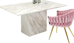 Clearance KARE Design Stół Artistico Marble 160x90 cm biały - KARE