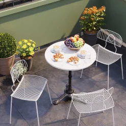 Hot KARE Design Stół barowy Round ∅60 cm biały - KARE