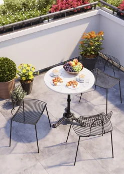 Hot KARE Design Stół barowy Round ∅60 cm biały - KARE