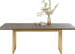 Hot KARE Design Stół Cesaro 200x100 cm naturalny - nogi złote - KARE