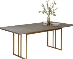 Hot KARE Design Stół Cesaro 200x100 cm naturalny - nogi złote - KARE