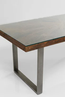 Hot KARE Design Stół Conley 180x90 cm brązowy nogi stalowe - KARE