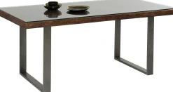 Hot KARE Design Stół Conley 180x90 cm brązowy nogi stalowe - KARE