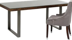 Hot KARE Design Stół Conley 180x90 cm brązowy nogi stalowe - KARE