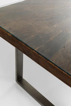 Hot KARE Design Stół Conley 180x90 cm brązowy nogi stalowe - KARE