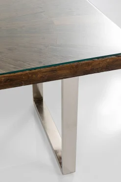 Sale KARE Design Stół Conley 180x90 cm brązowy nogi chromowane - KARE