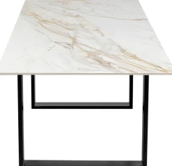 Hot KARE Design Stół do jadalni blat kamionkowy nogi czarne stalowe 180x90 cm - KARE