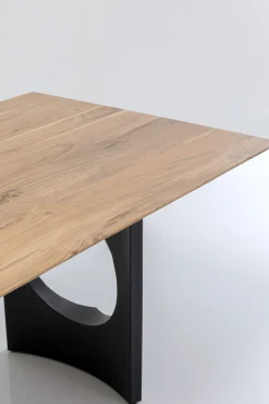 Outlet KARE Design Stół do jadalni blat z drewna akacjowego nogi czarna stal 180x90 cm - KARE