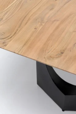 Outlet KARE Design Stół do jadalni blat z drewna akacjowego nogi czarna stal 180x90 cm - KARE