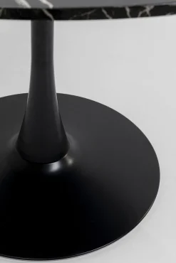 Online KARE Design Stół do jadalni czarny blat MDF imitacja marmuru Ø110 cm - KARE