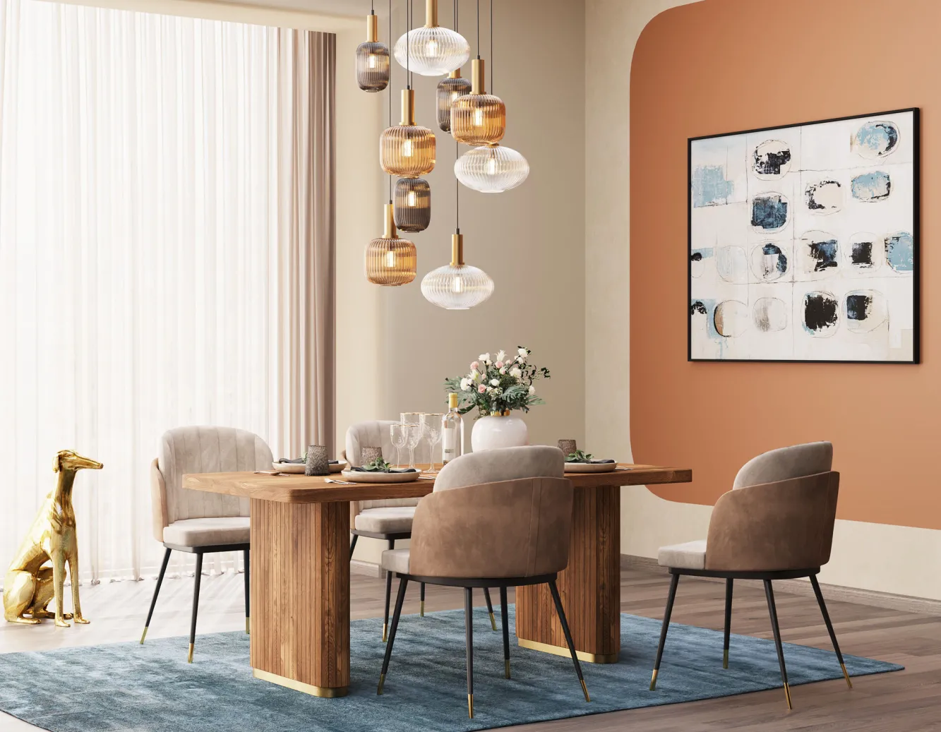 New KARE Design Stół do jadalni nowoczesny z drewna mango 180x90 cm - KARE