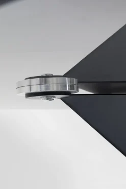 Sale KARE Design Stół Gloria 200x100 cm blat szklany przydymiony - nogi czarne - KARE