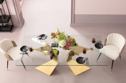 Fashion KARE Design Stół Gloria 200x100 cm złoty - KARE