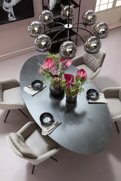 Online KARE Design Stół Grande Possibilita 220x120 cm czarny - blat marmur - KARE