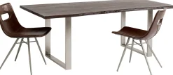 Hot KARE Design Stół Harmony Walnut 160x80 cm akacja nogi chromowe matowe - KARE