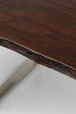 Best KARE Design Stół Harmony Walnut 200x100 cm akacja nogi chromowe matowe - KARE