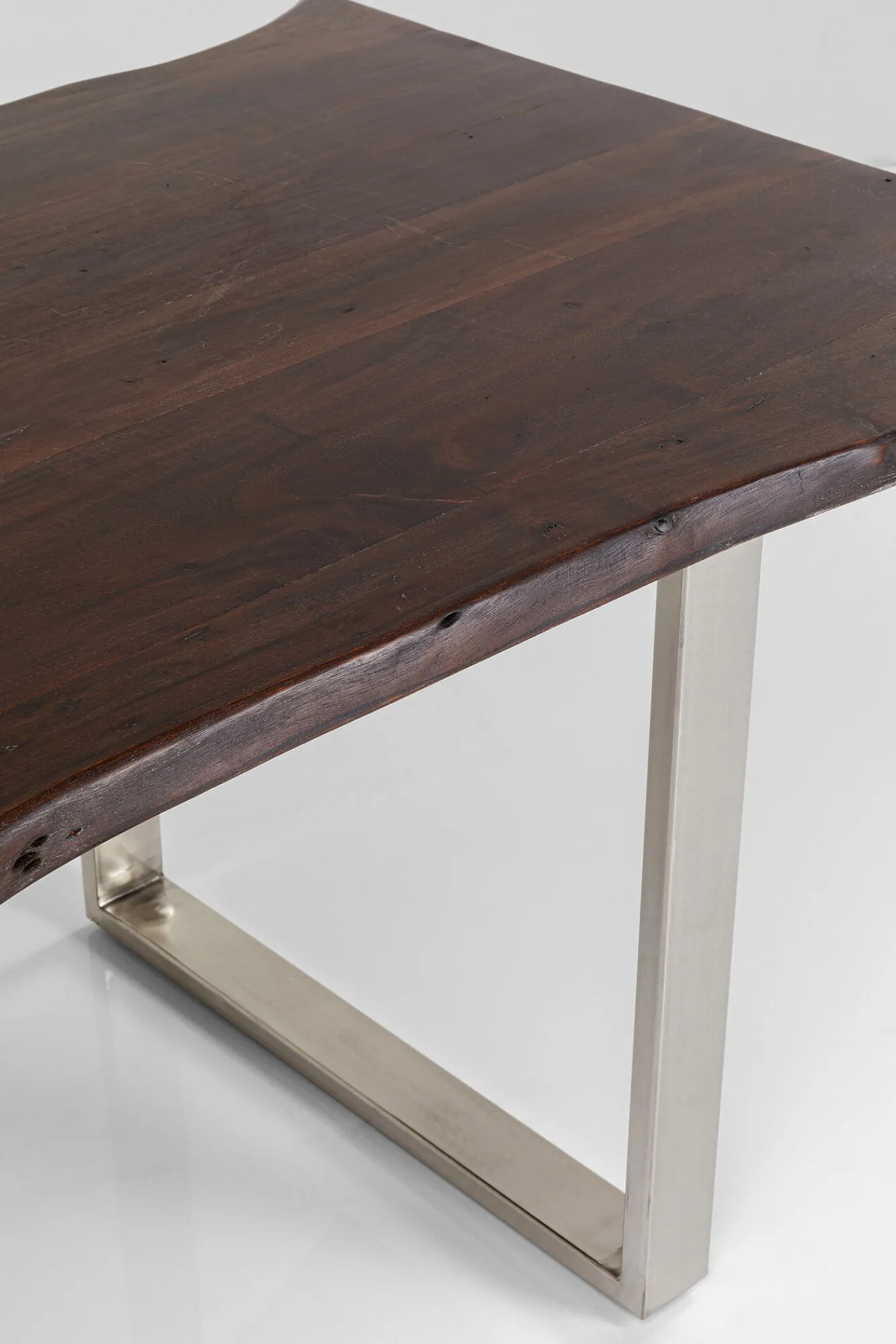 Best KARE Design Stół Harmony Walnut 200x100 cm akacja nogi chromowe matowe - KARE