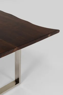 Best KARE Design Stół Harmony Walnut 200x100 cm akacja nogi chromowe matowe - KARE