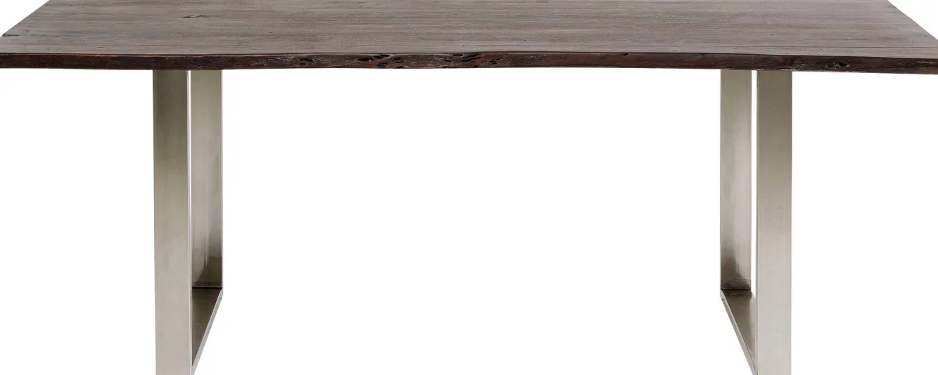 Best KARE Design Stół Harmony Walnut 200x100 cm akacja nogi chromowe matowe - KARE