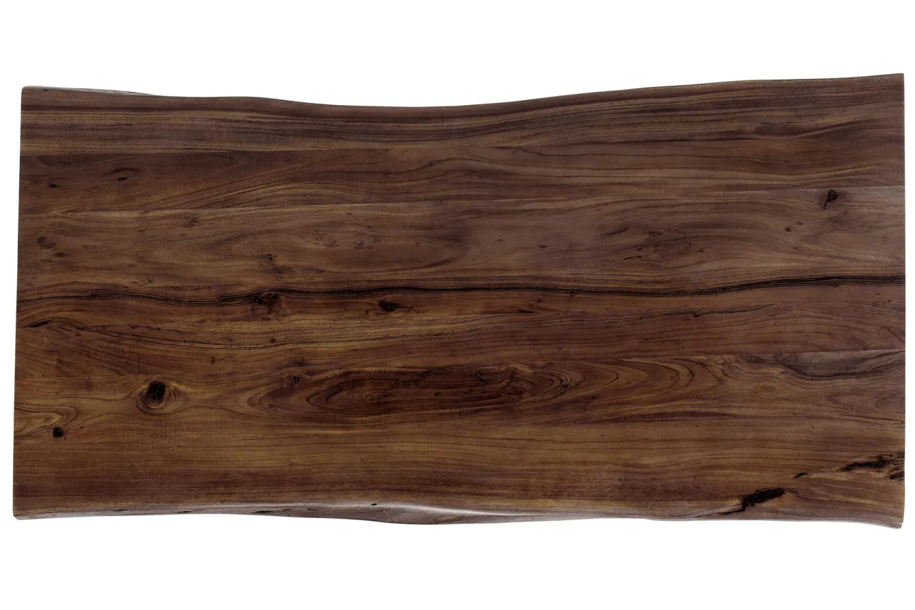 Best KARE Design Stół Harmony Walnut 200x100 cm akacja nogi chromowe matowe - KARE