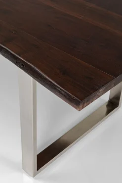 Best KARE Design Stół Harmony Walnut 200x100 cm akacja nogi chromowe matowe - KARE