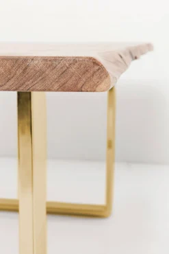 Sale KARE Design Stół Harmony 180x90 cm akacja - nogi złote - KARE