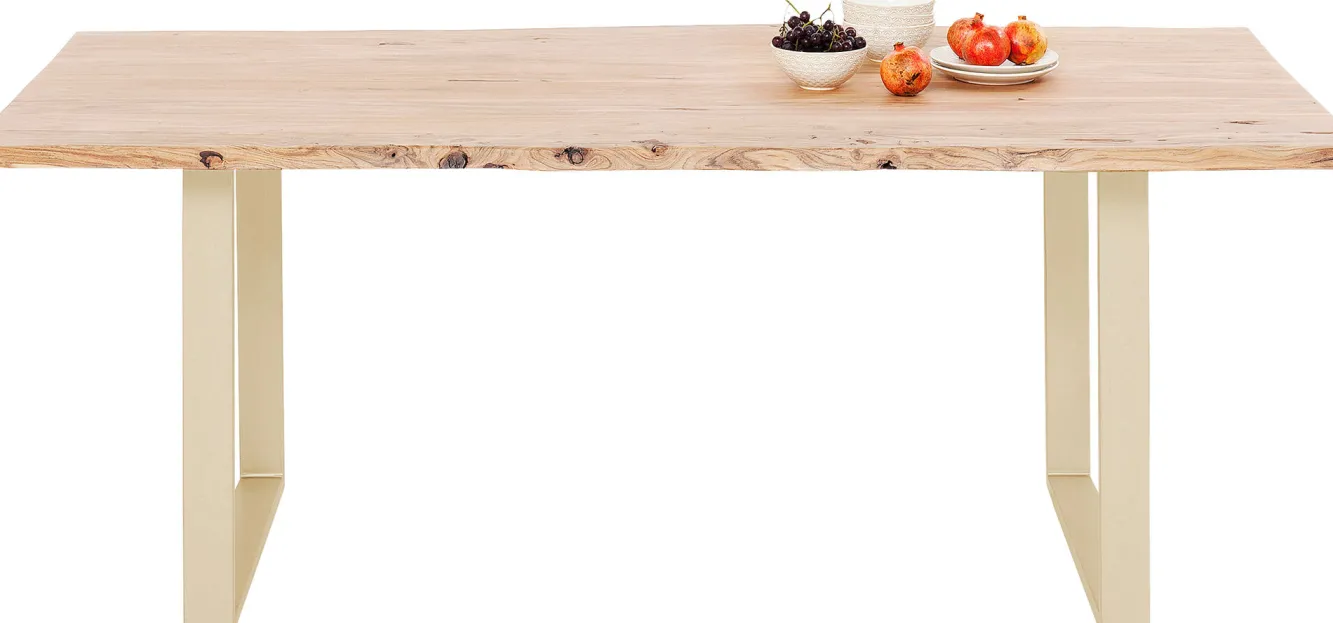 Hot KARE Design Stół Harmony 200x100 cm akacja - nogi złote - KARE