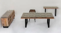 Online KARE Design Stół Harmony 200x100 cm akacja nogi chromowe matowe - KARE