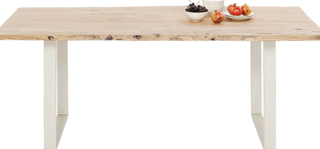Best KARE Design Stół Harmony 160x80 cm akacja nogi srebrne - KARE