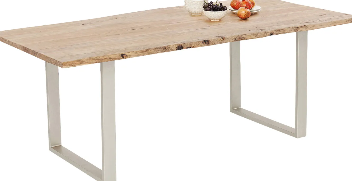 Best KARE Design Stół Harmony 160x80 cm akacja nogi srebrne - KARE