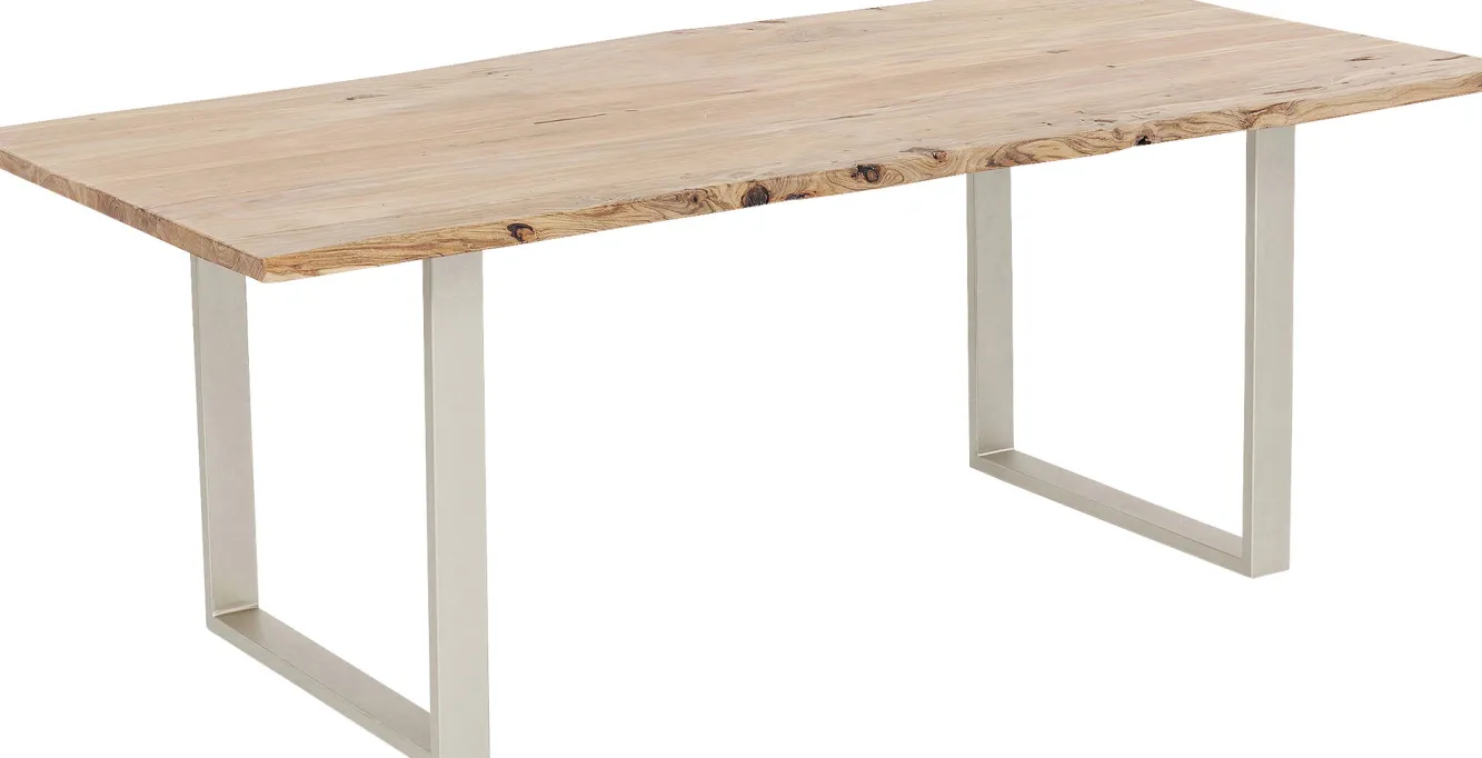 Best KARE Design Stół Harmony 160x80 cm akacja nogi srebrne - KARE