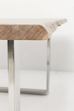 Best KARE Design Stół Harmony 160x80 cm akacja nogi srebrne - KARE