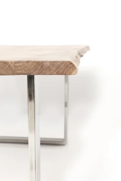 Discount KARE Design Stół Harmony 180x90 cm akacja nogi chromowe matowe - KARE