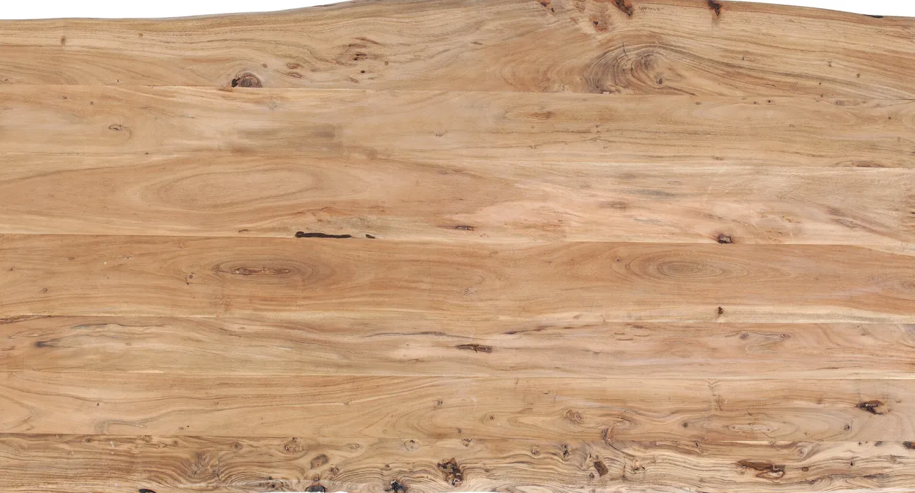 Discount KARE Design Stół Harmony 180x90 cm akacja nogi chromowe matowe - KARE