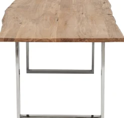 Discount KARE Design Stół Harmony 180x90 cm akacja nogi chromowe matowe - KARE