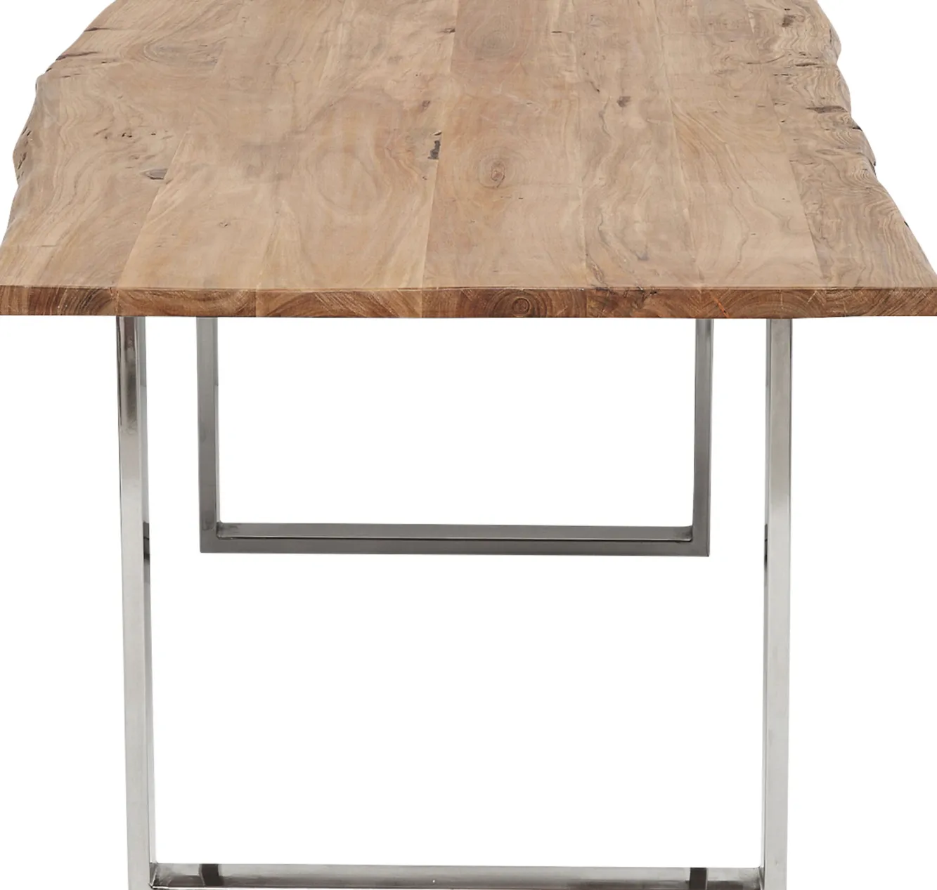 Discount KARE Design Stół Harmony 180x90 cm akacja nogi chromowe matowe - KARE