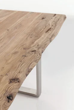 Discount KARE Design Stół Harmony 180x90 cm akacja nogi chromowe matowe - KARE