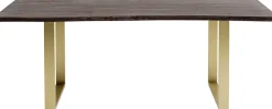 Clearance KARE Design Stół Harmony 200x100 cm ciemnobrązowy - nogi złote - KARE