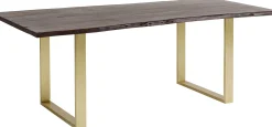 Clearance KARE Design Stół Harmony 200x100 cm ciemnobrązowy - nogi złote - KARE