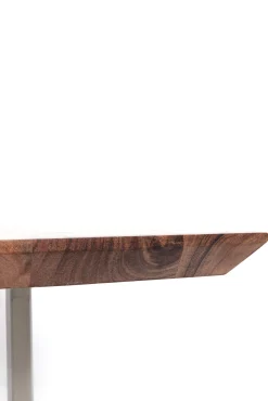 Sale KARE Design Stół industrialny do jadani z drewnianym blatem i metalowymi szarymi nogami 160x80 cm - KARE