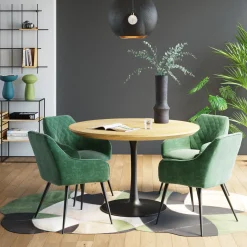 New KARE Design Stół Invitation Set Ø120 cm naturalny - KARE