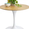 Clearance KARE Design Stół Invitation Set Ø90 cm naturalny noga biała - KARE