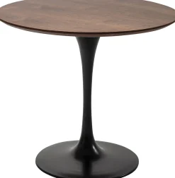Clearance KARE Design Stół Invitation Set Ø90 cm orzechowy noga czarna - KARE